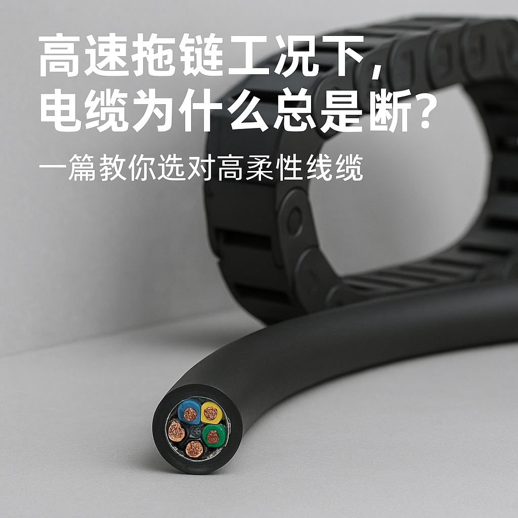 高速拖鏈工況下，電纜為什么總是斷？一篇教你選對高柔性線纜