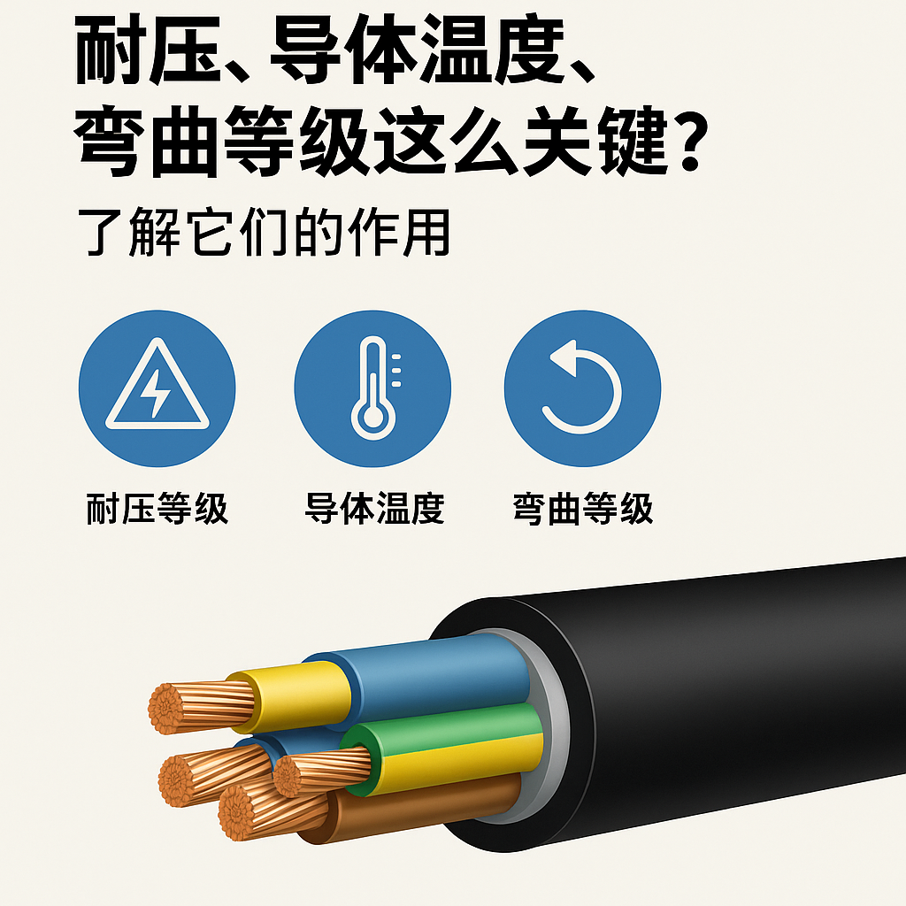 為什么充電電纜的耐壓、導(dǎo)體溫度、彎曲等級這么關(guān)鍵？了解它們的作用